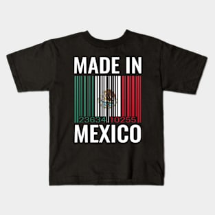 Made In Mexico Barcode Flag Kids T-Shirt